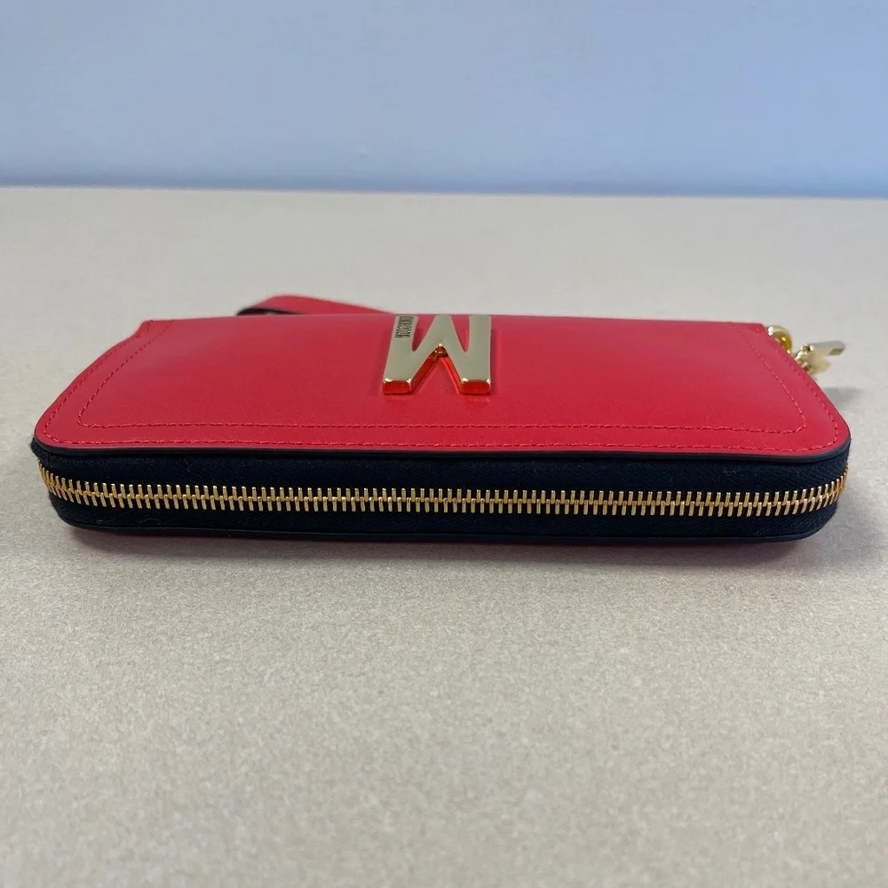 Moschino Couture Red Zip Around Large Wristlet Wallet - NWT - Picture 4 of 13